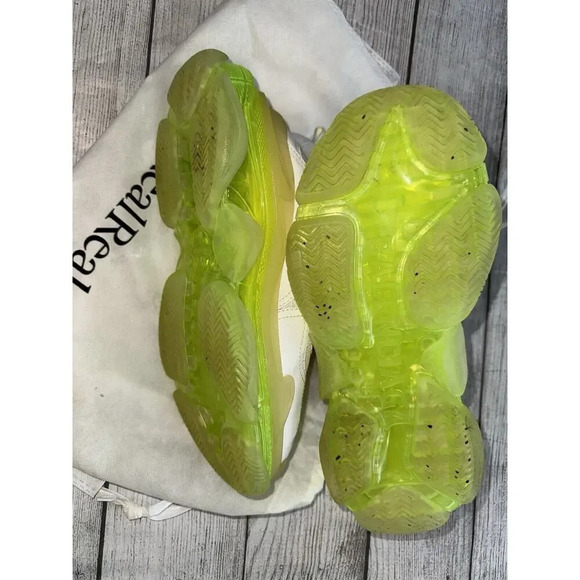Balenciaga Triple S Womens Sneakers Size 40 EU / 10 US Neon Green Clear Sole - Picture 12 of 14